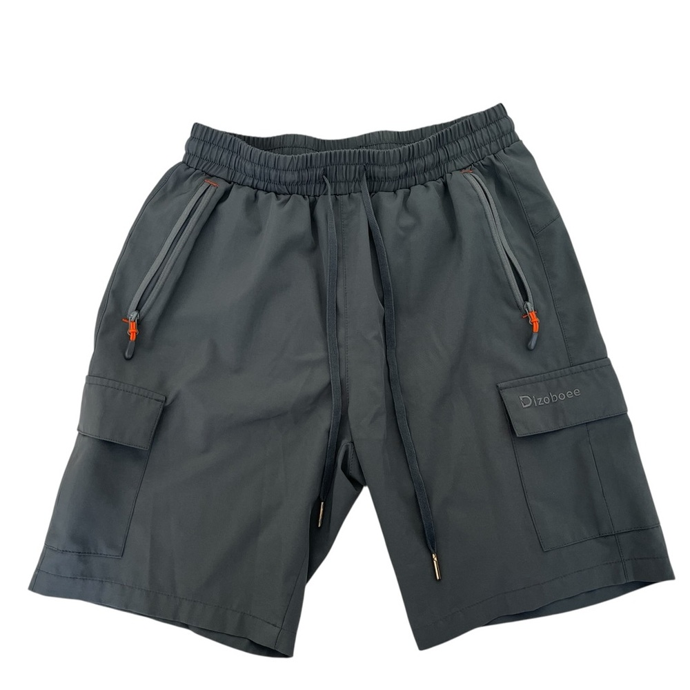 Kids Gray Lightweight Cargo Shorts, Size Youth L